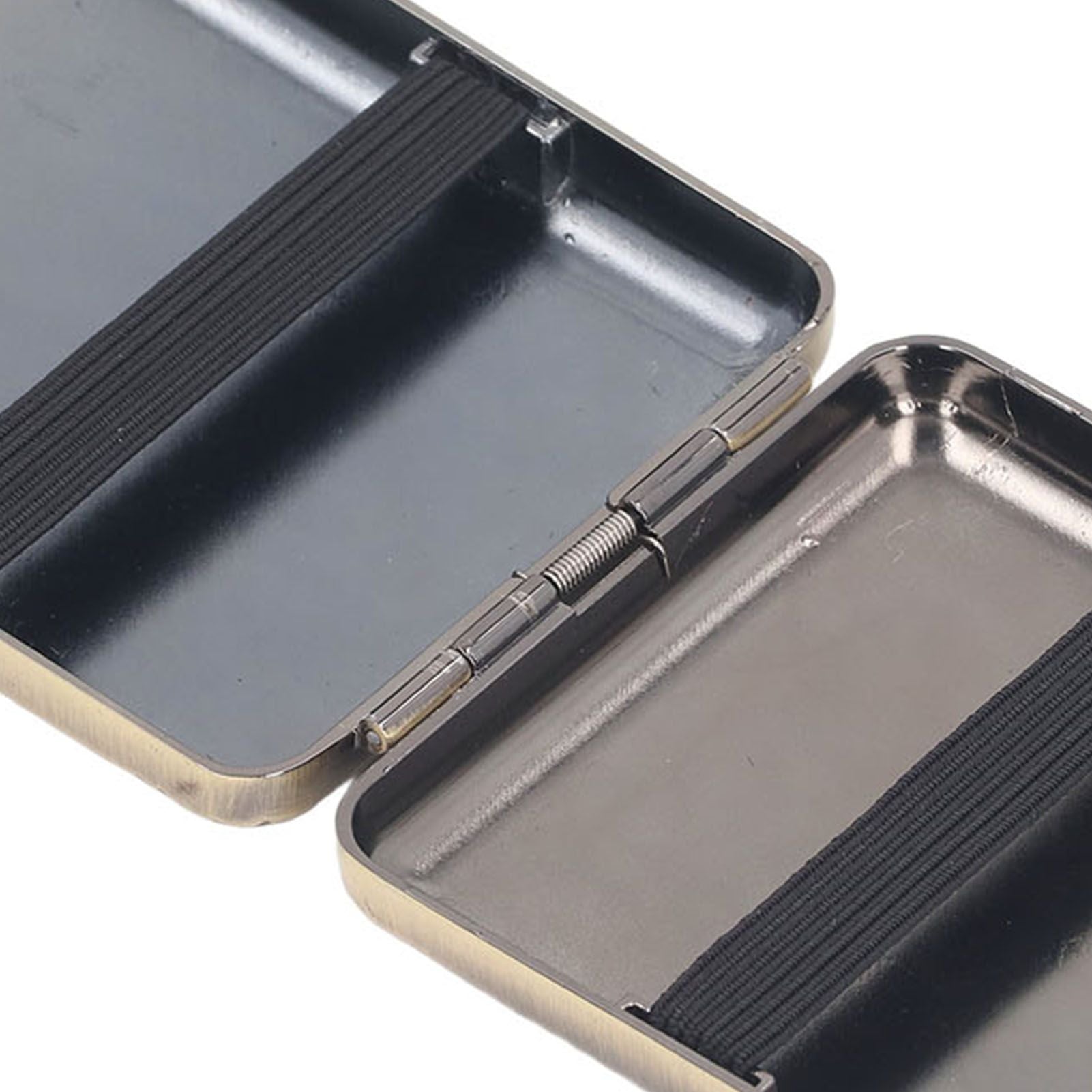 Retro Metal Cigarette Case Box 16 Capacity 3 Open Cigarette Case for Women Men Vintage Relief Pattern Bronze