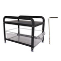 Cup Storage Organizer Shelf 2 Tier Pull Out Countertop Organizer Multifunctional Desktop Storage Rack for Home Office Black