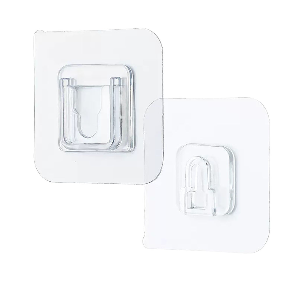 Clear Double Sided Adhesive Wall Hooks Waterproof Adhesive Wall Hooks Traceless Wall Mount Sticky Hook for Bathroom Kitchen