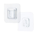 Clear Double Sided Adhesive Wall Hooks Waterproof Adhesive Wall Hooks Traceless Wall Mount Sticky Hook for Bathroom Kitchen