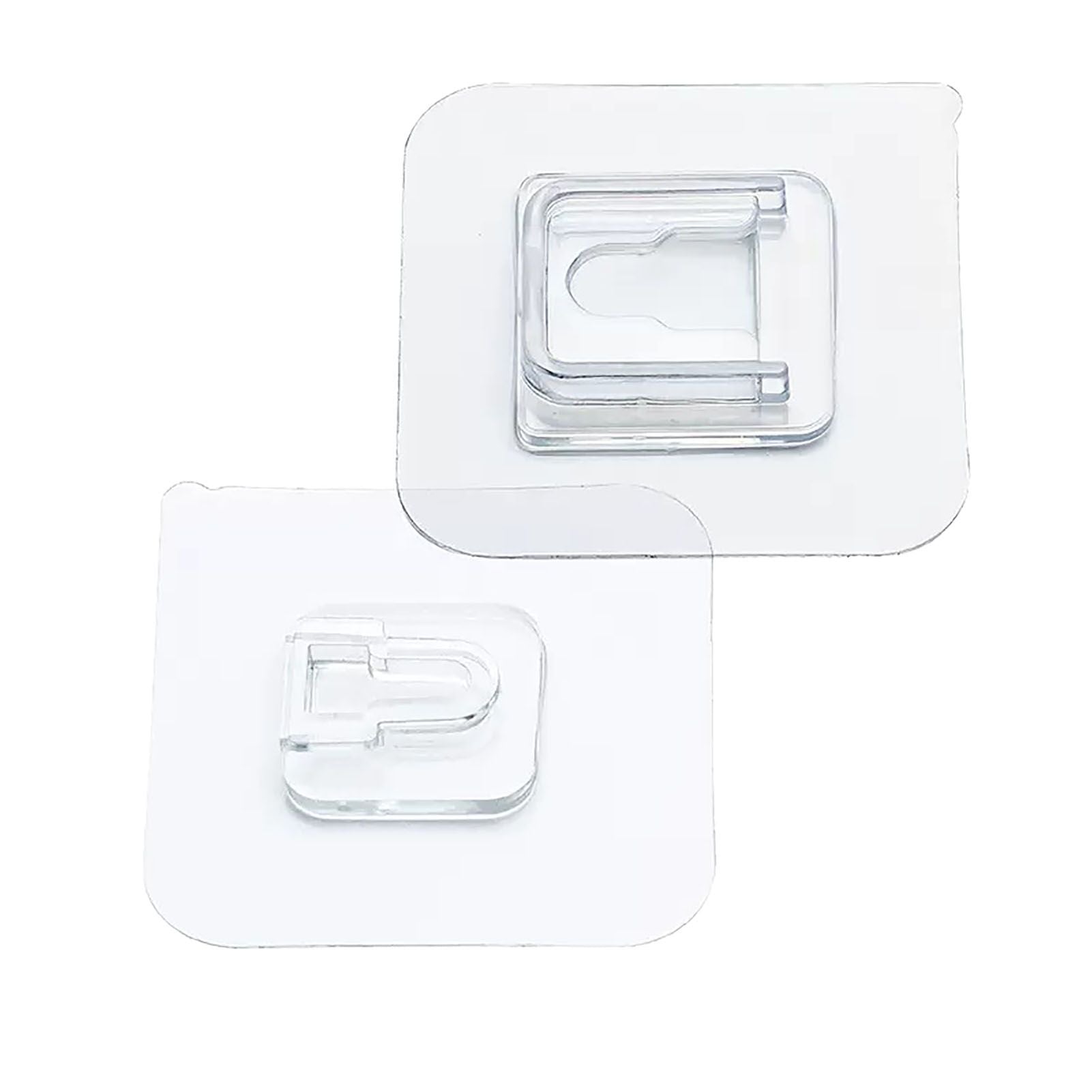 Clear Double Sided Adhesive Wall Hooks Waterproof Adhesive Wall Hooks Traceless Wall Mount Sticky Hook for Bathroom Kitchen