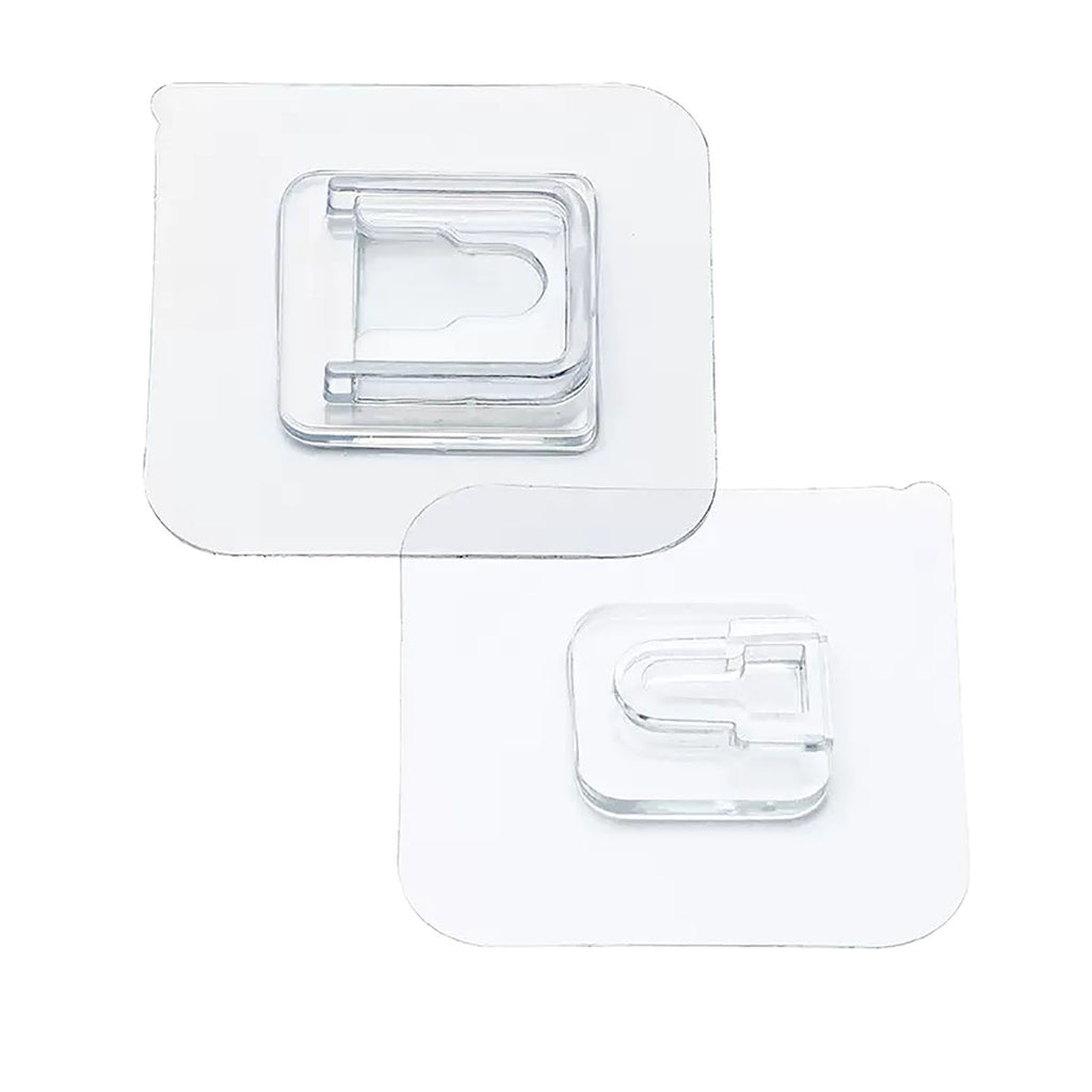 Clear Double Sided Adhesive Wall Hooks Waterproof Adhesive Wall Hooks Traceless Wall Mount Sticky Hook for Bathroom Kitchen