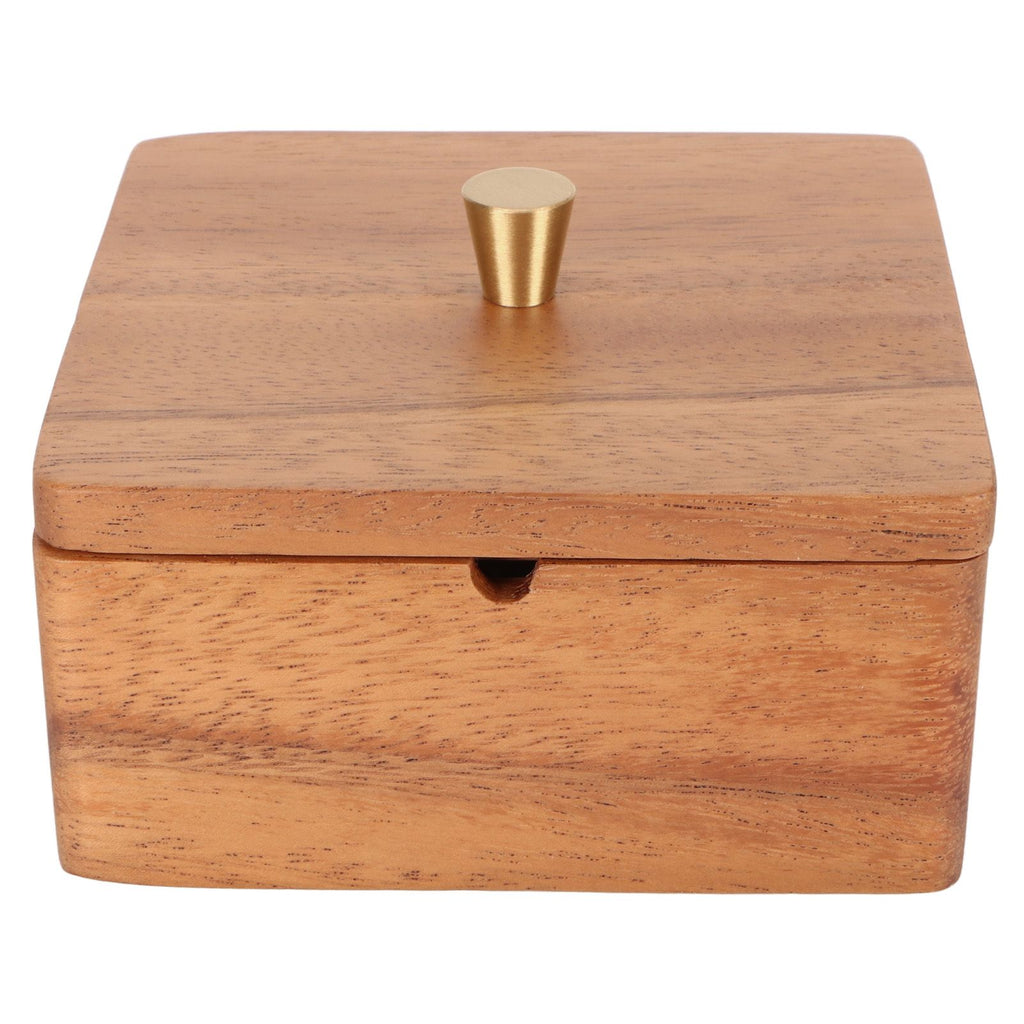 Cigar Ashtray with Lid Walnut Wood Windproof Decorative Desktop Cigarettes Ashtray for Outdoor Patio Indoor Home and Office Silver