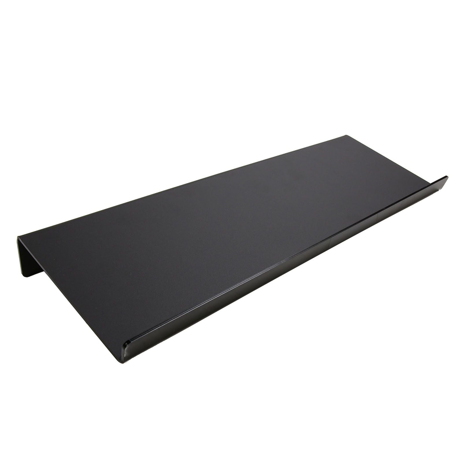 Acrylic Tilted Computer Keyboard Holder Low Front Lip Polished Finish Keyboard Riser Keyboard Holder for Office Black
