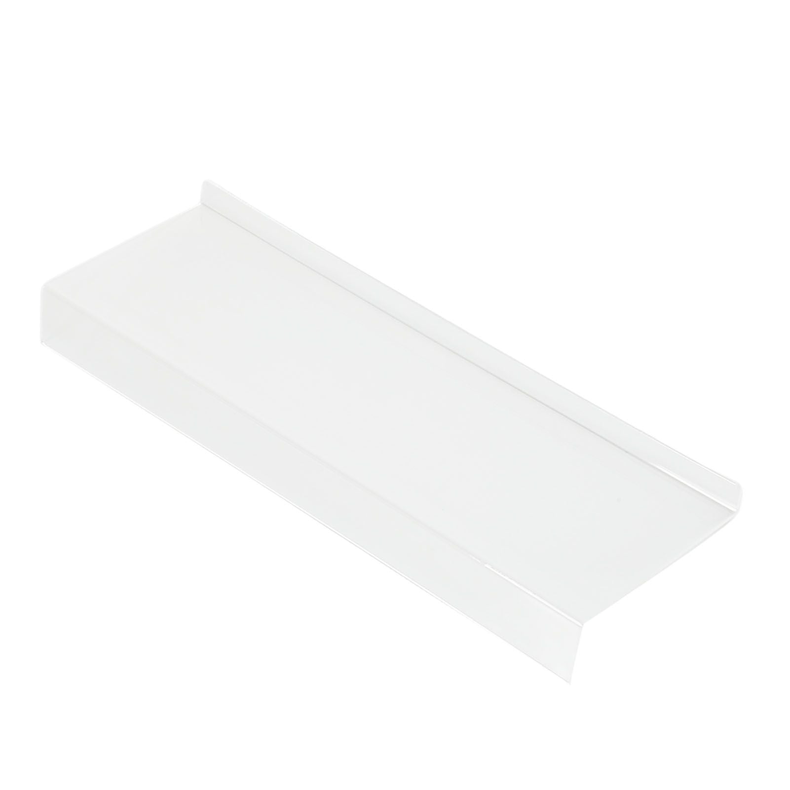 Acrylic Tilted Computer Keyboard Holder Low Front Lip Polished Finish Keyboard Riser Keyboard Holder for Office Transparent