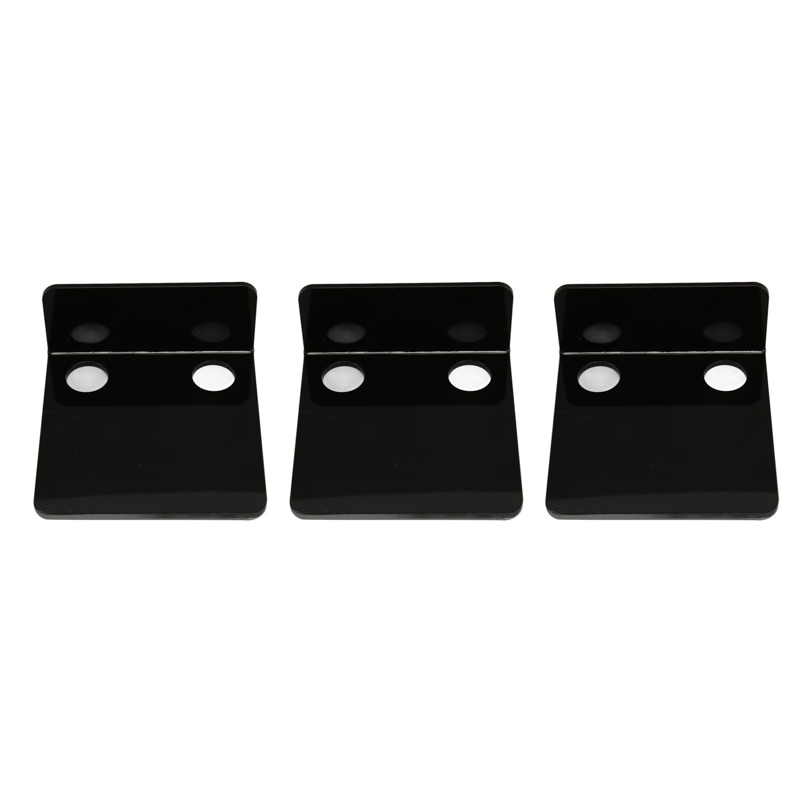3 PCS Small Security Cameras Wall Shelf with 6 Cable Clips 10PCS Tapes Acrylic Waterproof Drill Free Adhesive Floating Shelf for Speakers Black
