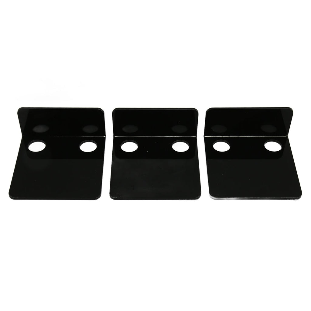3 PCS Small Security Cameras Wall Shelf with 6 Cable Clips 10PCS Tapes Acrylic Waterproof Drill Free Adhesive Floating Shelf for Speakers Black