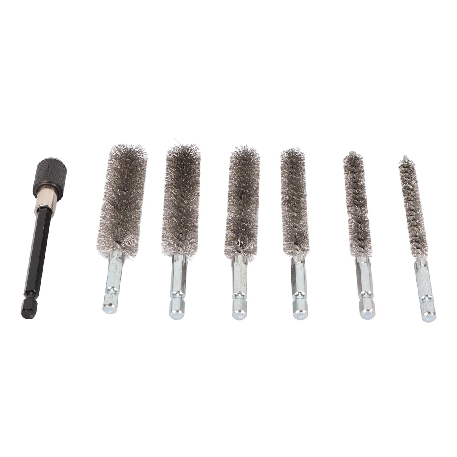 7Pcs Stainless Steel Bore Brush Stainless Steel Bristles Wire Brush in Different Sizes for Power Drill Cleaning
