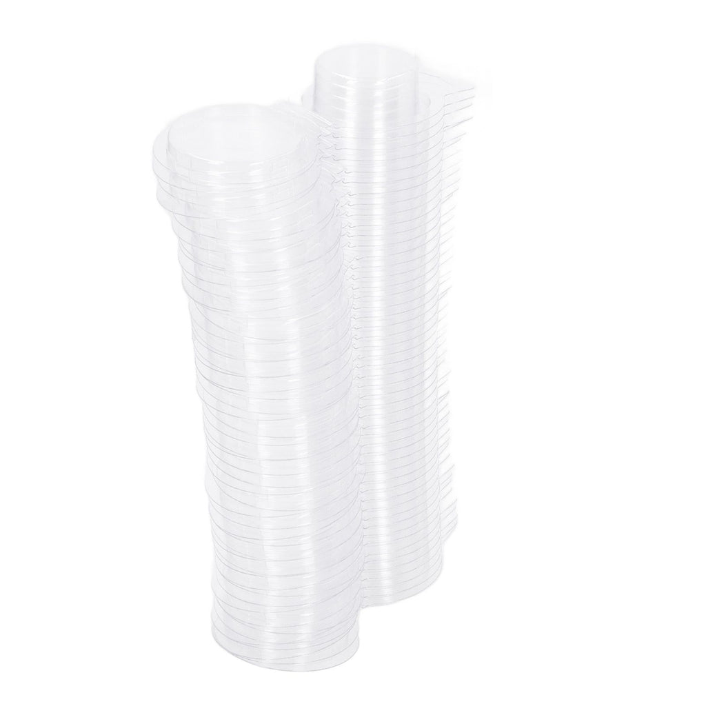 100PCS Wax Melt Molds Calmshell PET Separate Transparent Hanging Hole Empty Wax Melt Container for DIY Candles Chocolate Round