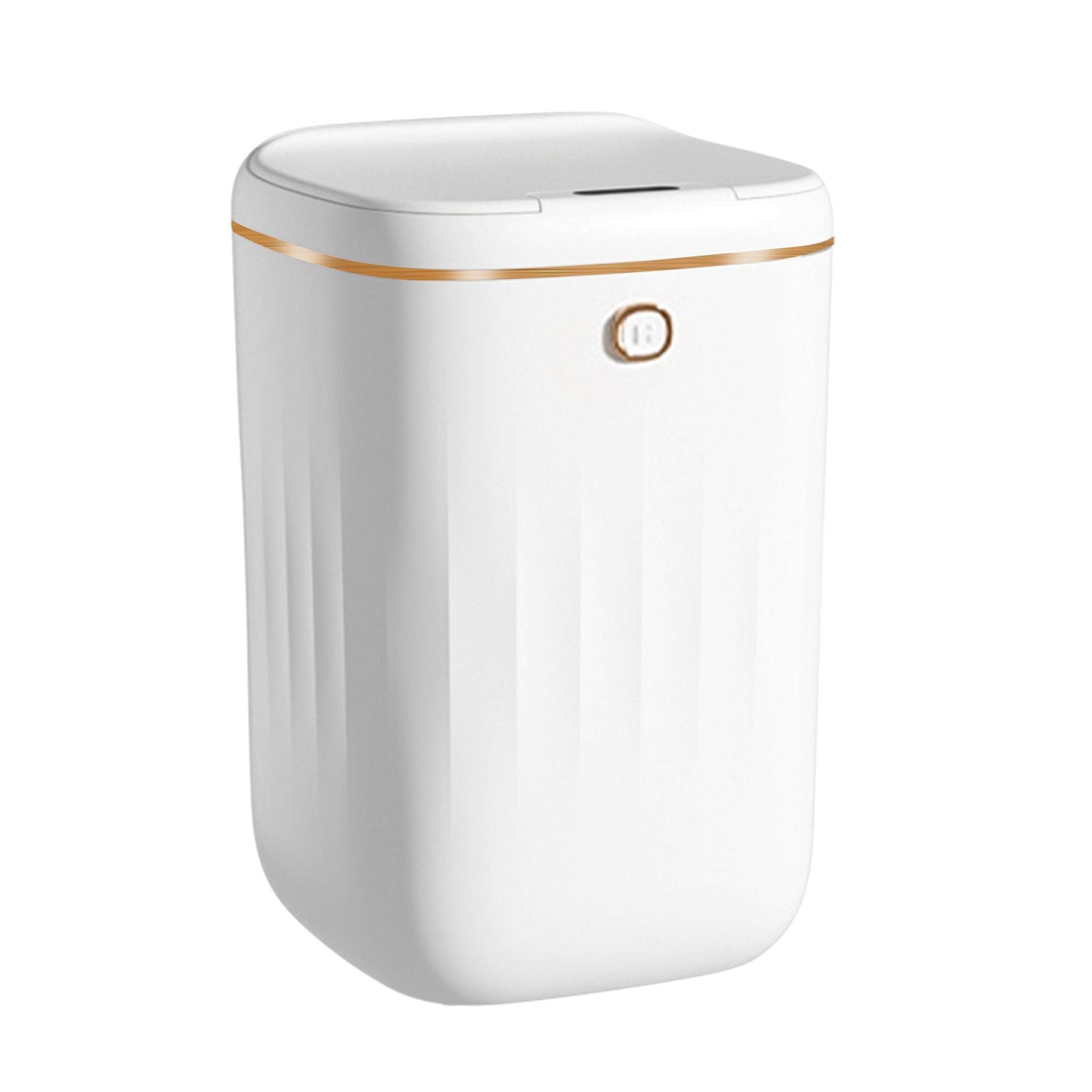 Automatic Trash Can 20L Touchless Sensor Easy Clean PP Waterproof Electric Garbage Bin for Kitchen Bathroom White Golden Battery Free
