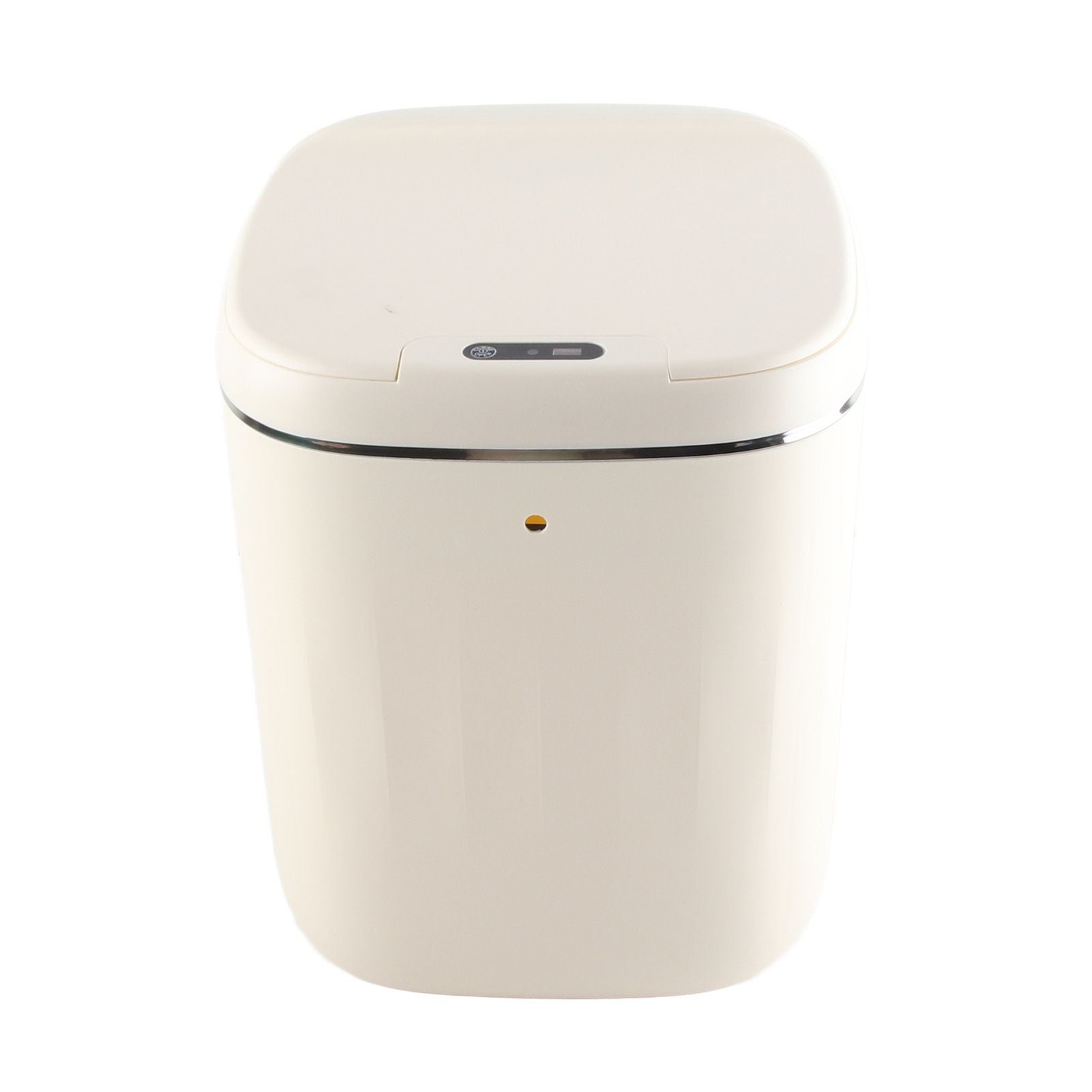 Automatic Trash Can 20L Touchless Sensor Easy Clean PP Waterproof Electric Garbage Bin for Kitchen Bathroom Cream White Battery Free