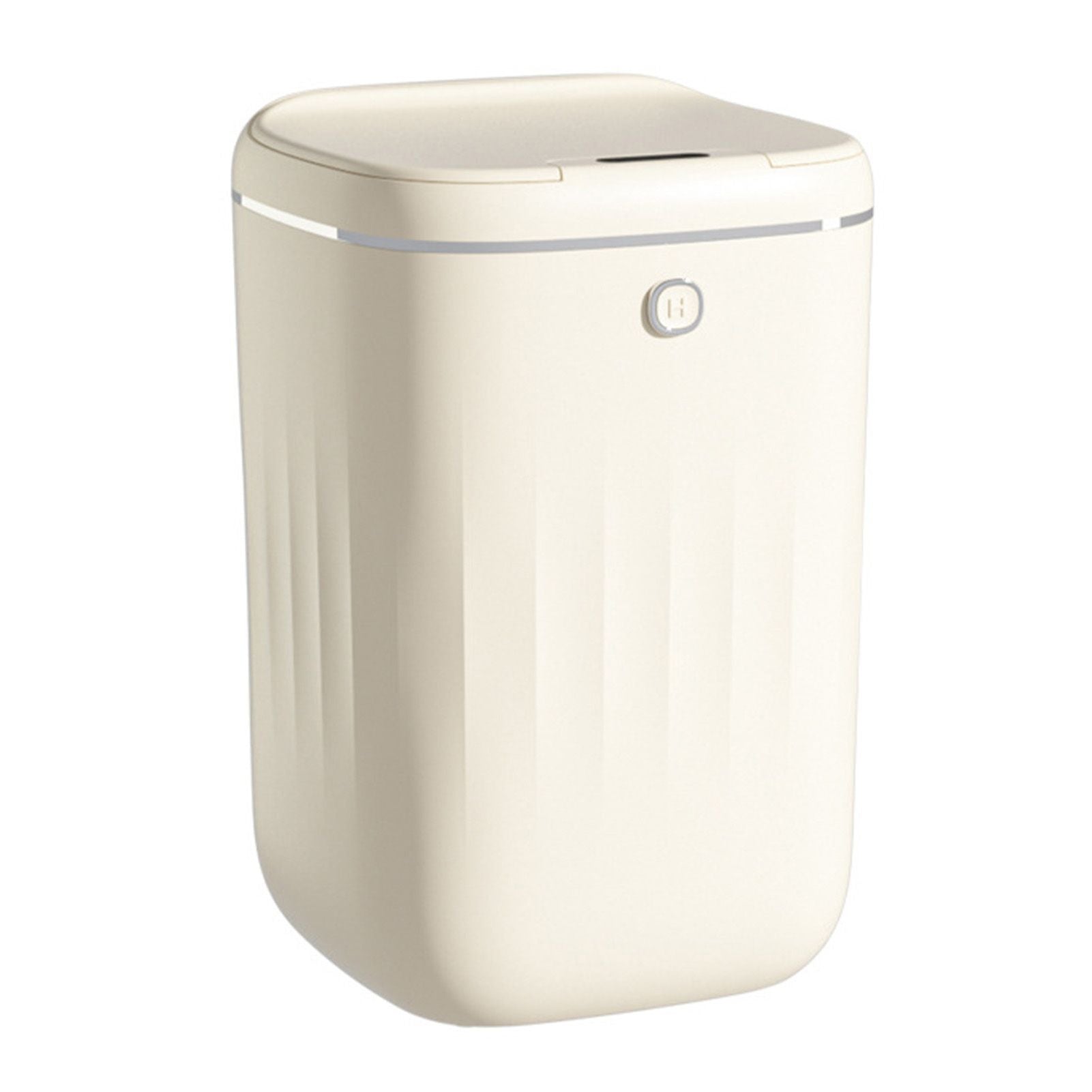 Automatic Trash Can 20L Touchless Sensor Easy Clean PP Waterproof Electric Garbage Bin for Kitchen Bathroom Cream White Battery Powered