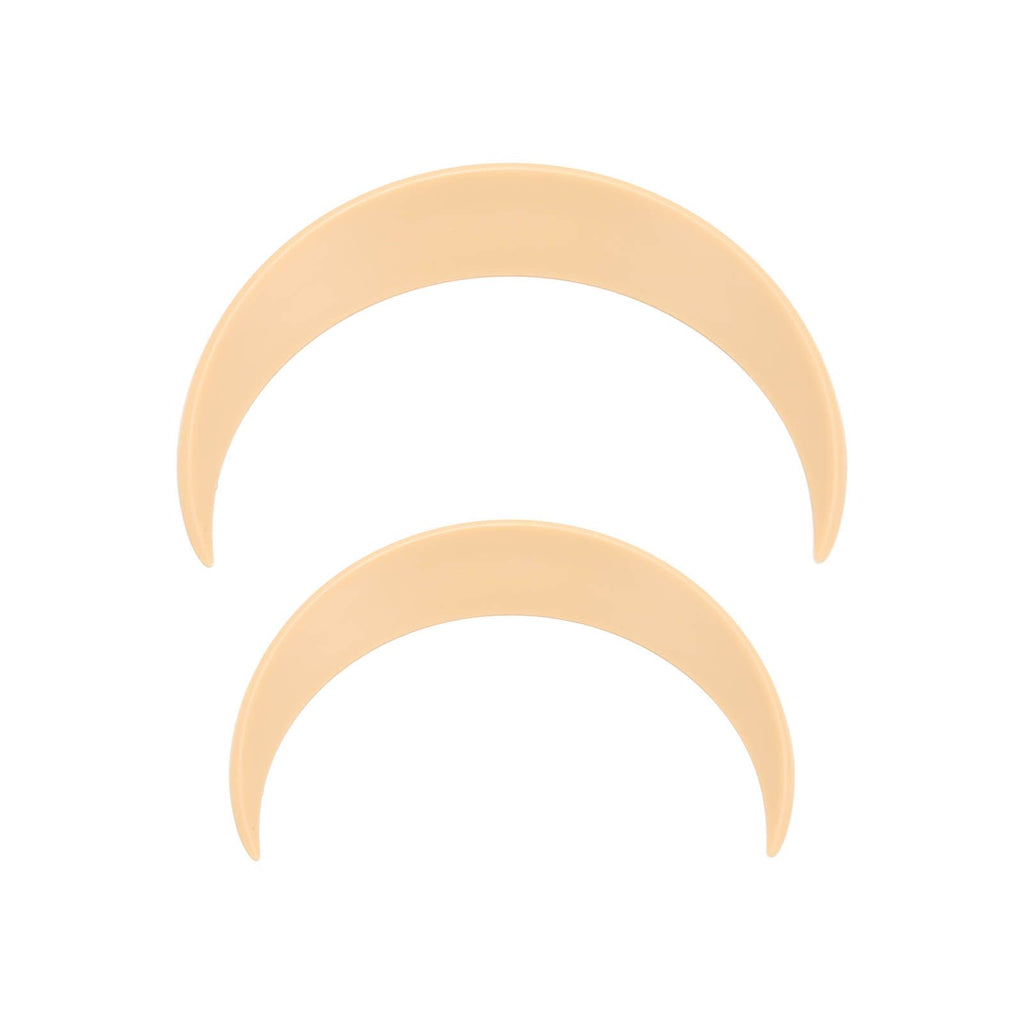2Pcs Moon Hair Fork ABS Decorative Portable Moon Hairpin Hair Stick for Daily Shopping Cosplays Beige
