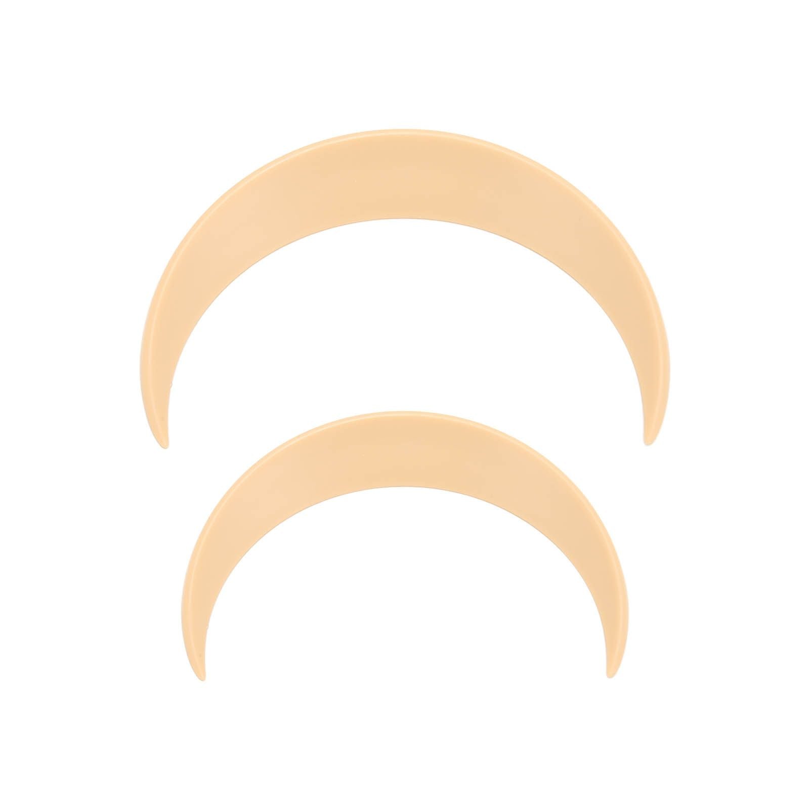 2Pcs Moon Hair Fork ABS Decorative Portable Moon Hairpin Hair Stick for Daily Shopping Cosplays Beige