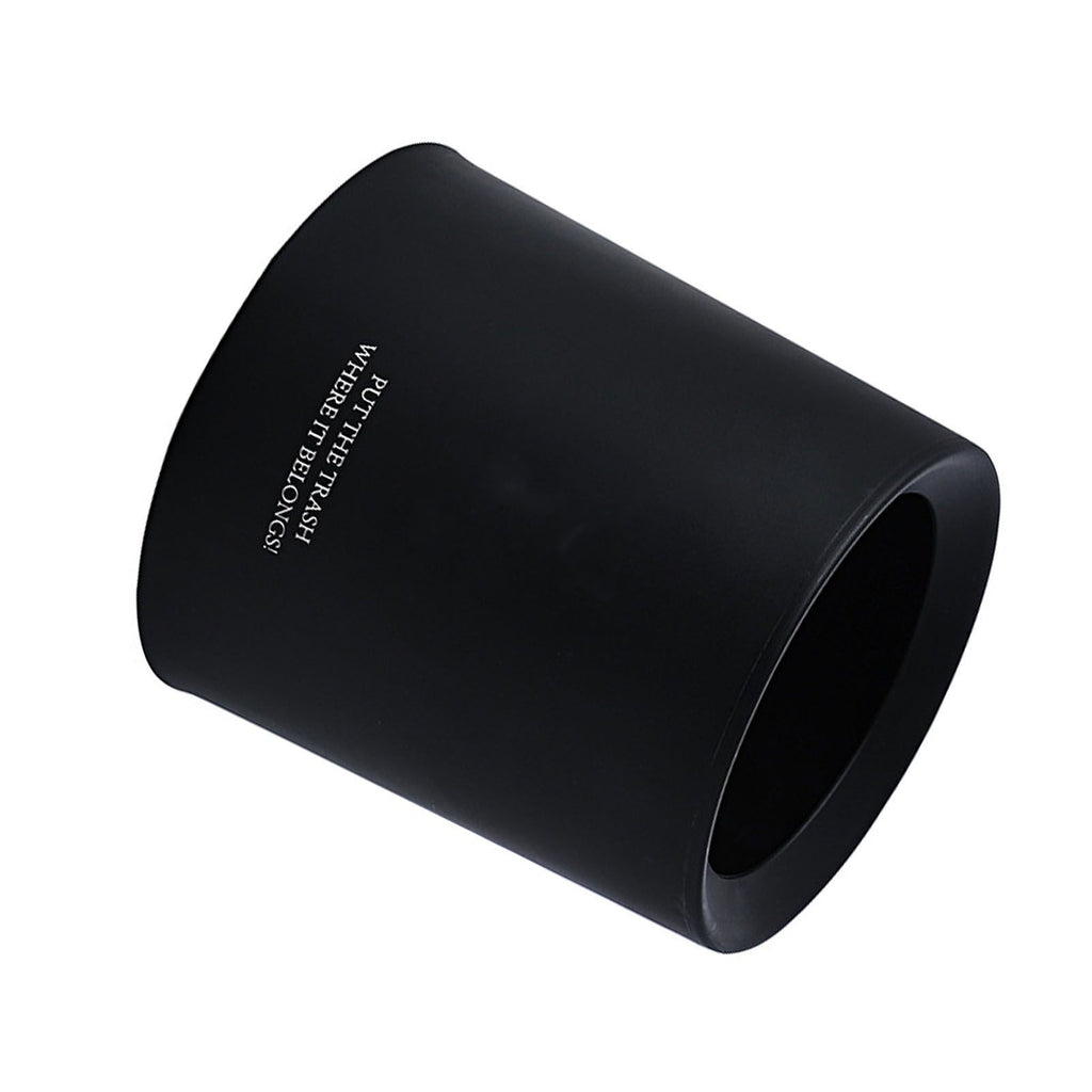 Desktop Trash Can Animal Pattern Cute Portable Mini Waste Basket for Study Office 1.5L Black