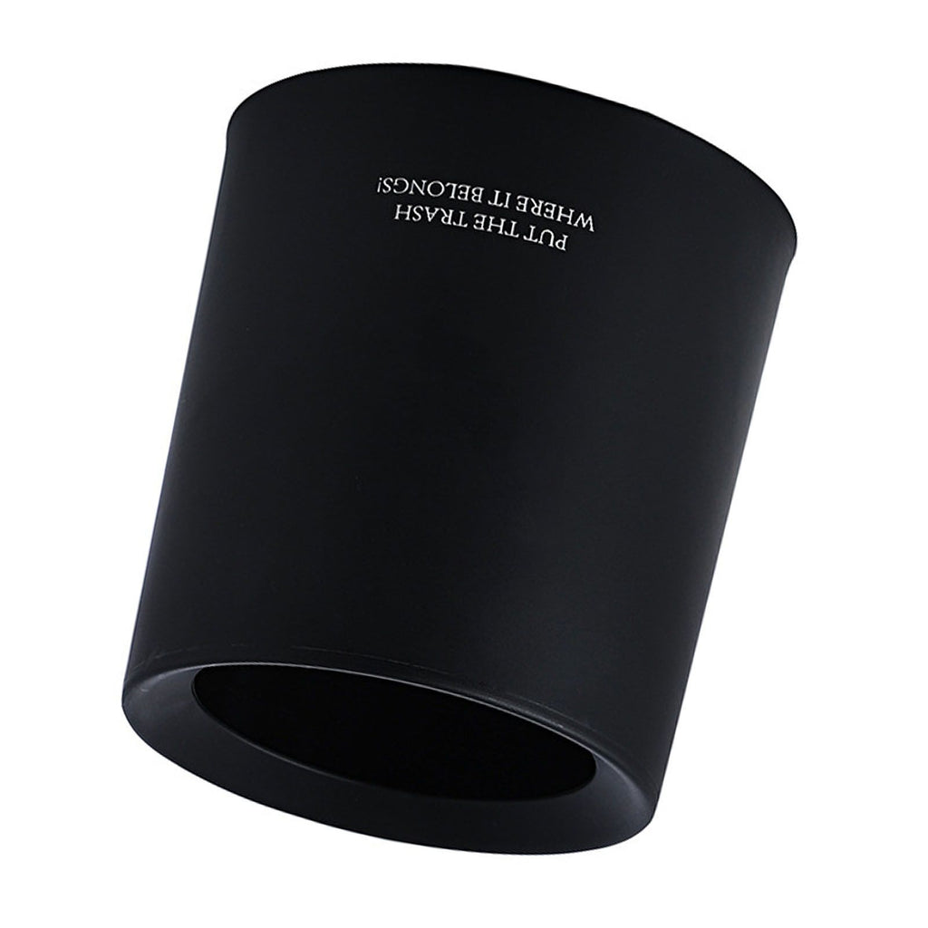 Desktop Trash Can Animal Pattern Cute Portable Mini Waste Basket for Study Office 1.5L Black