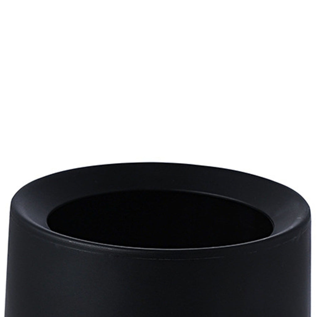 Desktop Trash Can Animal Pattern Cute Portable Mini Waste Basket for Study Office 1.5L Black