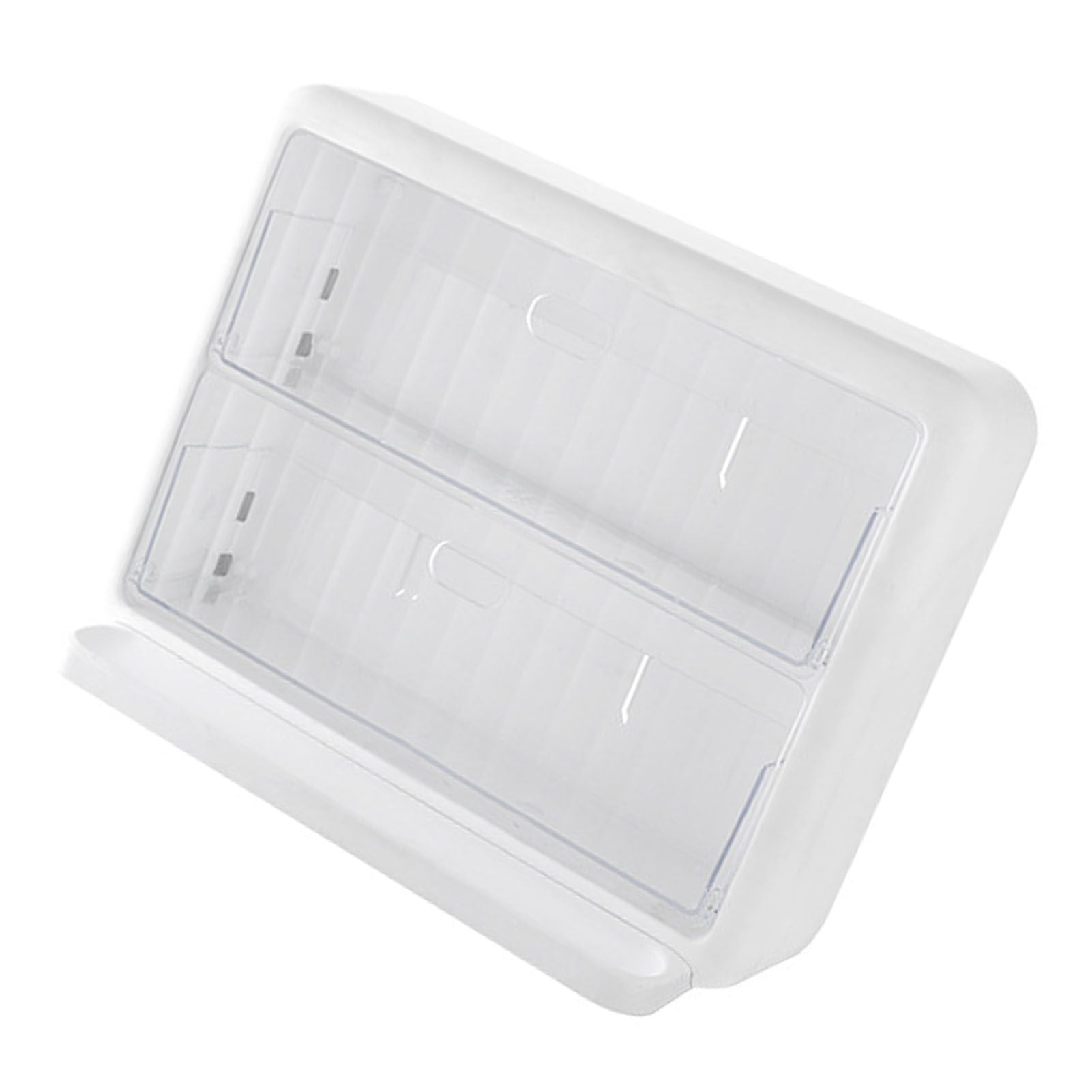 Wall Mounted Coffee Capsule Holder Clear Acrylic Compact Tea Bag Storage Rack for Office S One Layer Without Grid + One Layer with Three Compartments