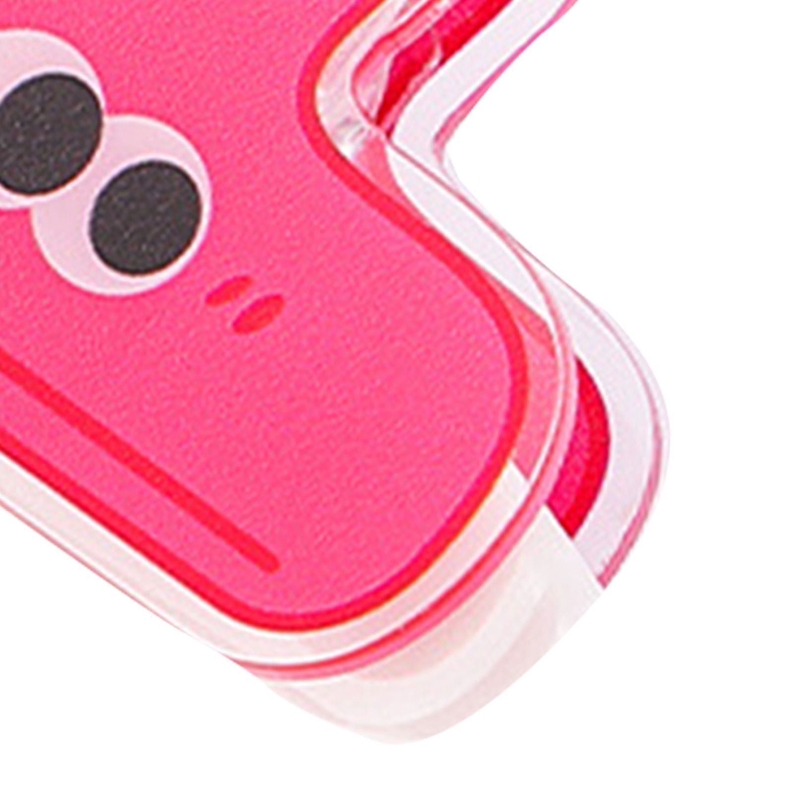 Stationery Clip Plastic Cute Cartoon Double Sided Multifunctional Long Tail Document Clamps For Office Supplies Binder Paper Red Expression