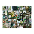50PCS Nature Landscape Stickers Decorative Aesthetic Travel Scenery Scrapbooking Stickers for DIY Planner Journal Notebook Laptops Luggages Green