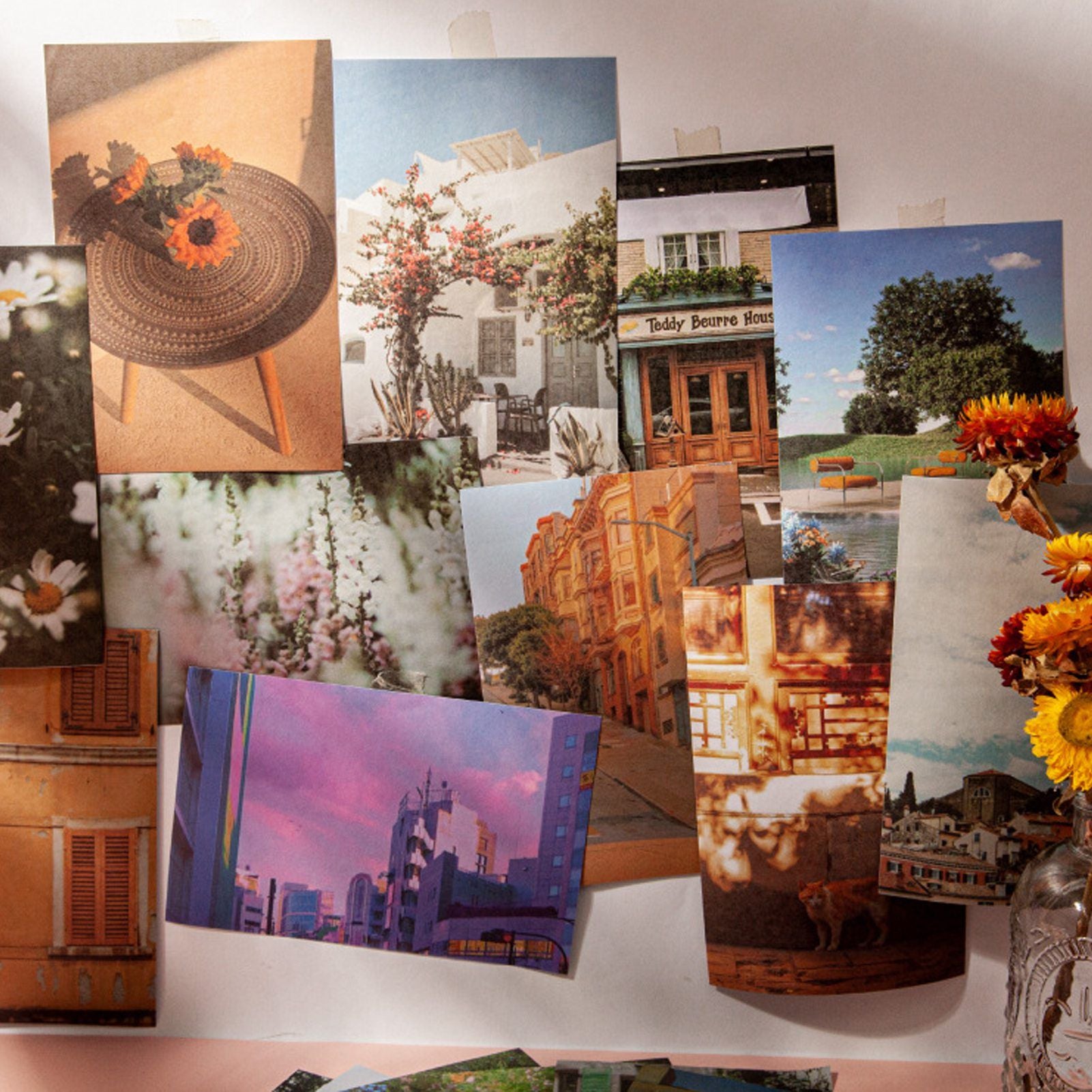 50PCS Nature Landscape Stickers Decorative Aesthetic Travel Scenery Scrapbooking Stickers for DIY Planner Journal Notebook Laptops Luggages Green
