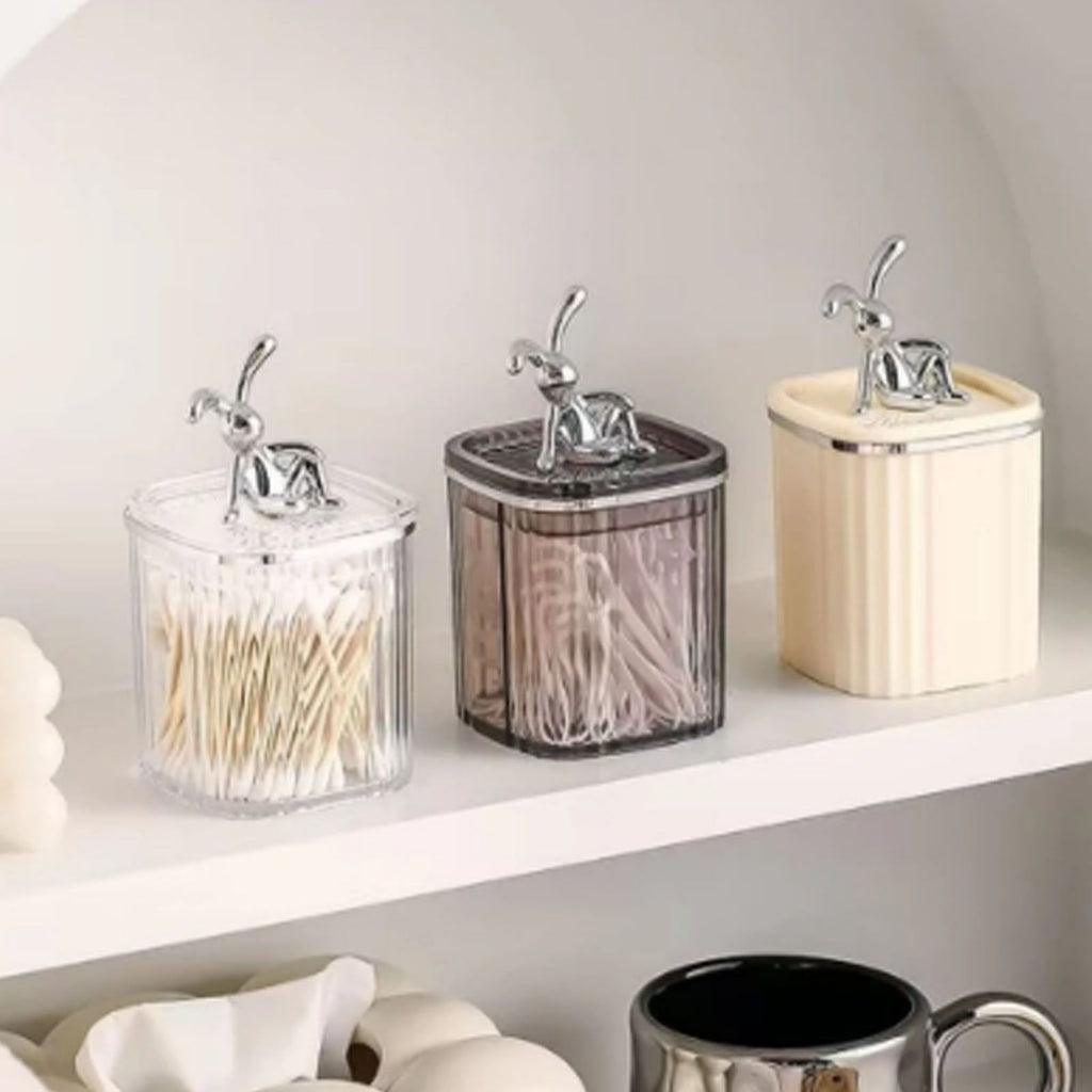 Toothpick Holder Large Capacity Fashion Look Toothpick Container Storage Box Jar for Home Restaurant Transparent