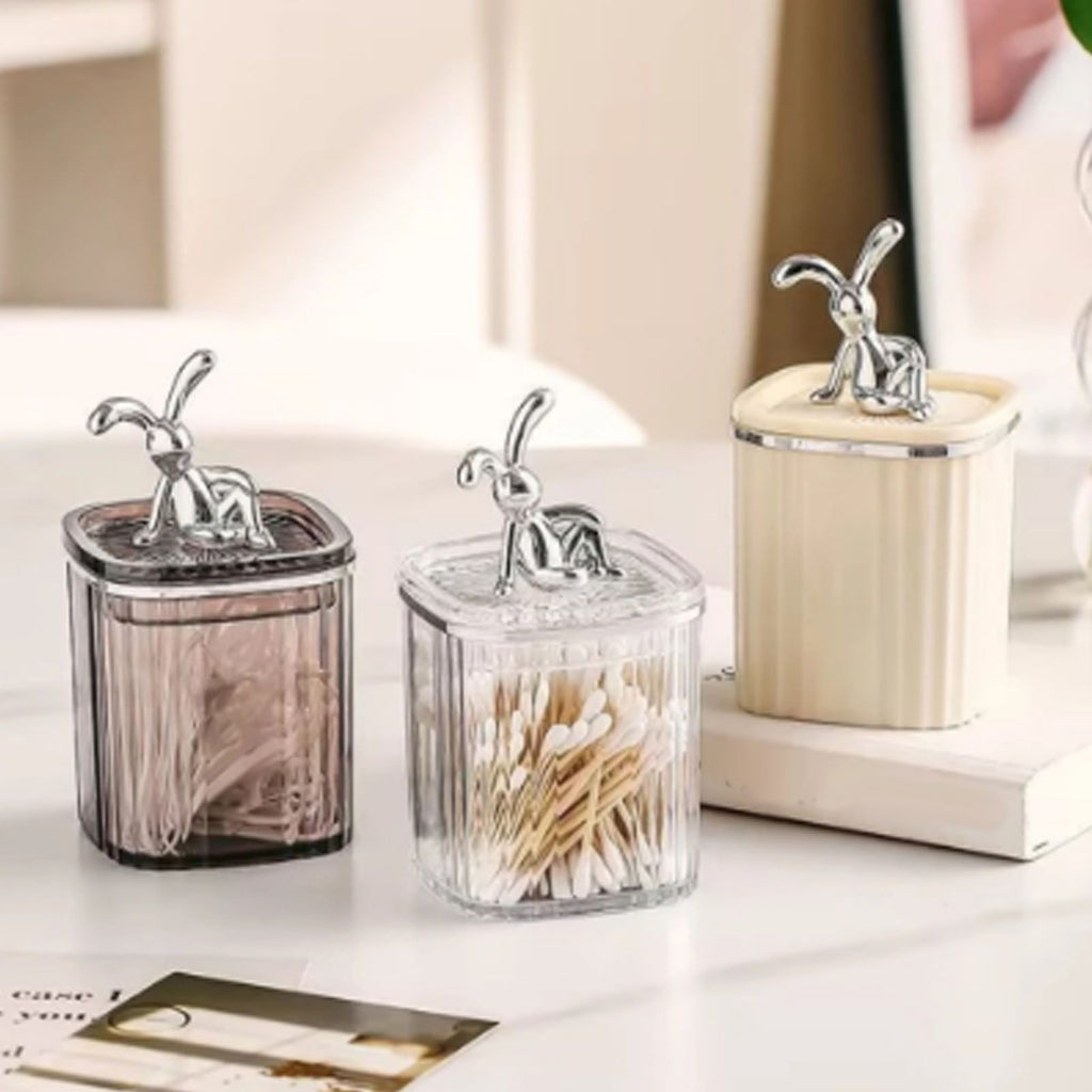 Toothpick Holder Large Capacity Fashion Look Toothpick Container Storage Box Jar for Home Restaurant Smoky Gray