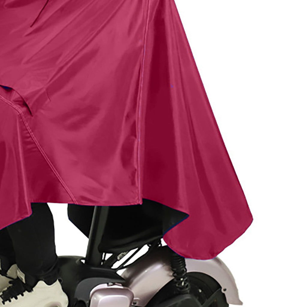 Motorcycle Rain Poncho Rainstorm Protection Unisex Single Oxford Cloth Motorcycle Adult Raincoat for Electric Bike Jujube Red