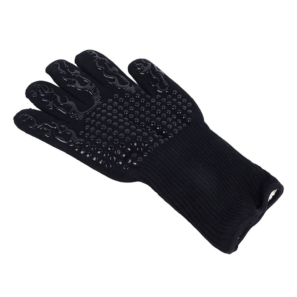 Heat Resistant Cooking Gloves Non Slip Reversible Use Polyester Cotton Lining Oven Glove for Grilling Barbecue Cooking