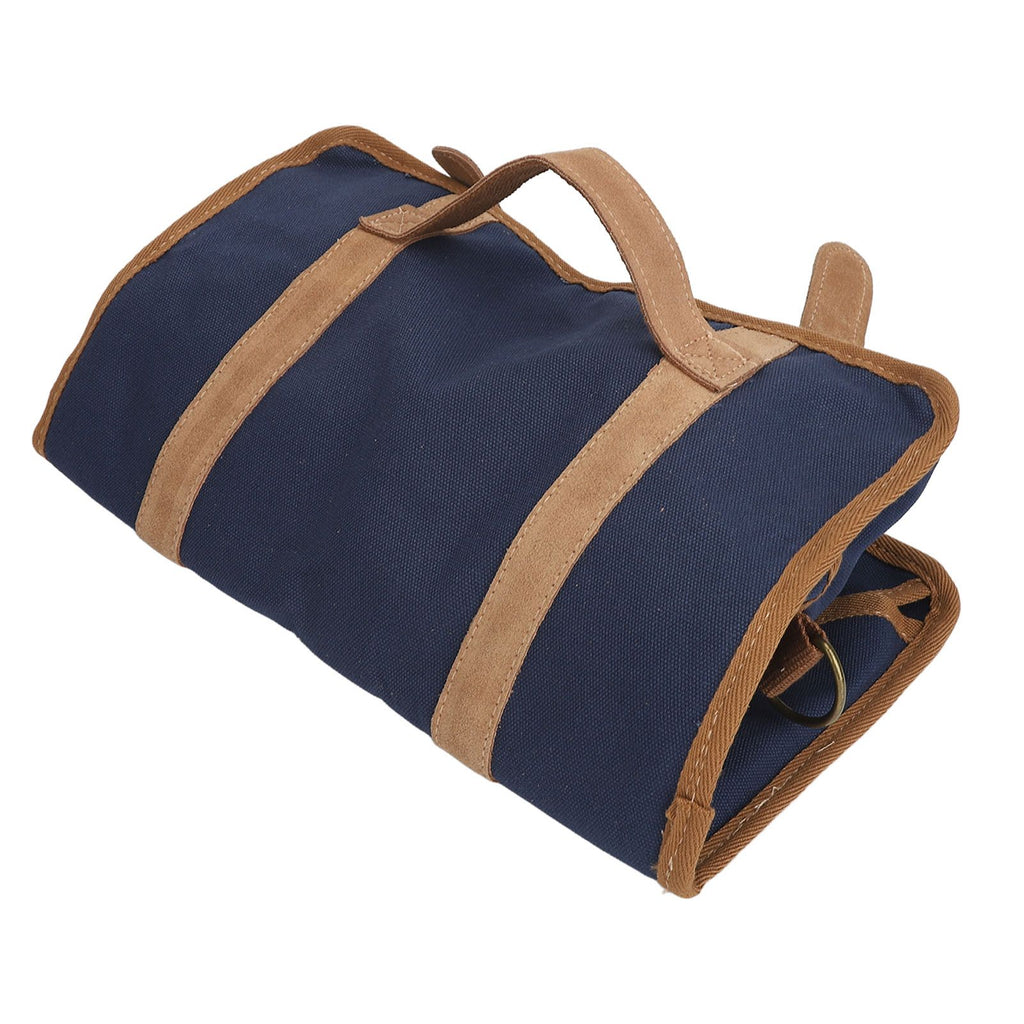 Bartending Tool Bag Portable Large Capacity Stylish Adjustable Shoulder Strap Bartender Kit Bag for Camping Parties Blue