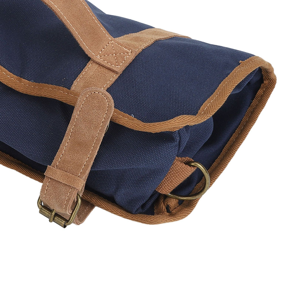 Bartending Tool Bag Portable Large Capacity Stylish Adjustable Shoulder Strap Bartender Kit Bag for Camping Parties Blue