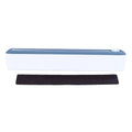 Reusable Cling Film Dispenser Magnetic Refillable Plastic Wrap Dispenser with Cutter Magnetic Stripe White Blue