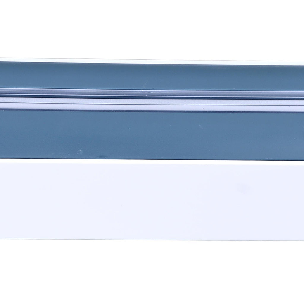 Reusable Cling Film Dispenser Magnetic Refillable Plastic Wrap Dispenser with Cutter Magnetic Stripe White Blue