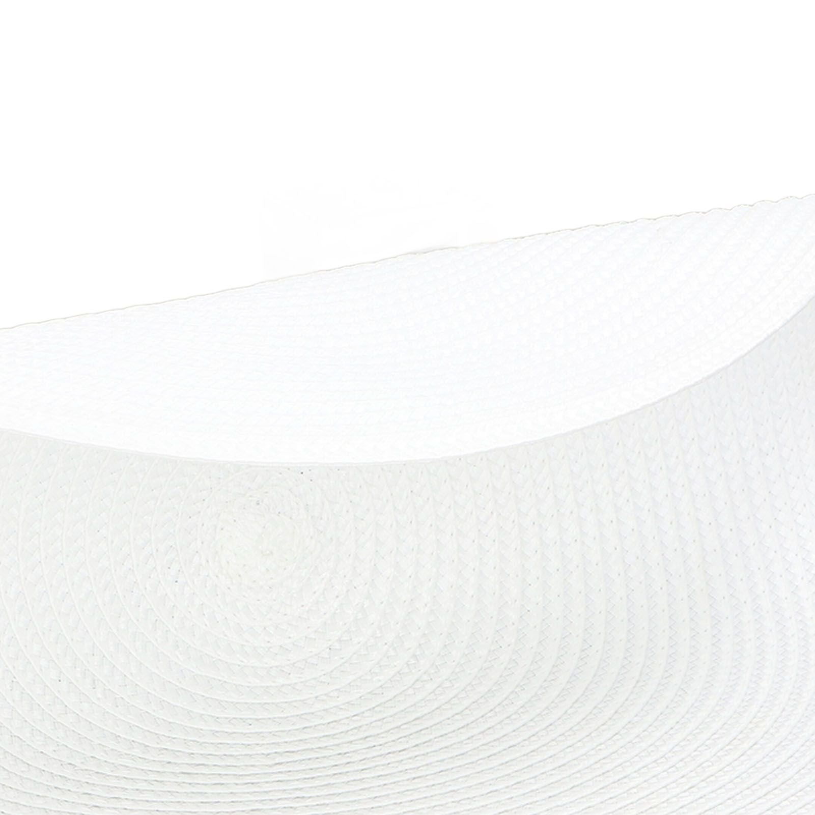 6PCS Round Placemat Woven White Table Mat Heat Insulation Easy to Clean Versatile Dining Accessory for Home Kitchen Decor