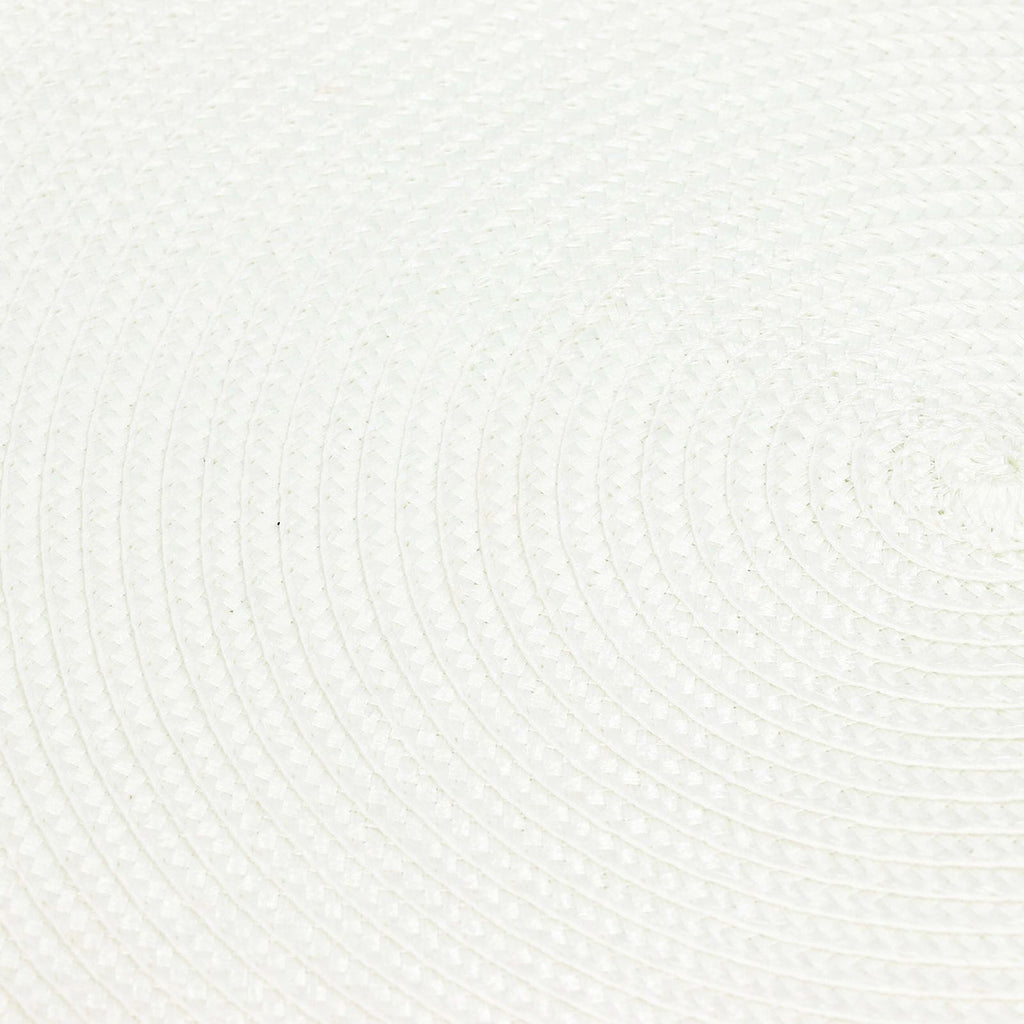 6PCS Round Placemat Woven White Table Mat Heat Insulation Easy to Clean Versatile Dining Accessory for Home Kitchen Decor