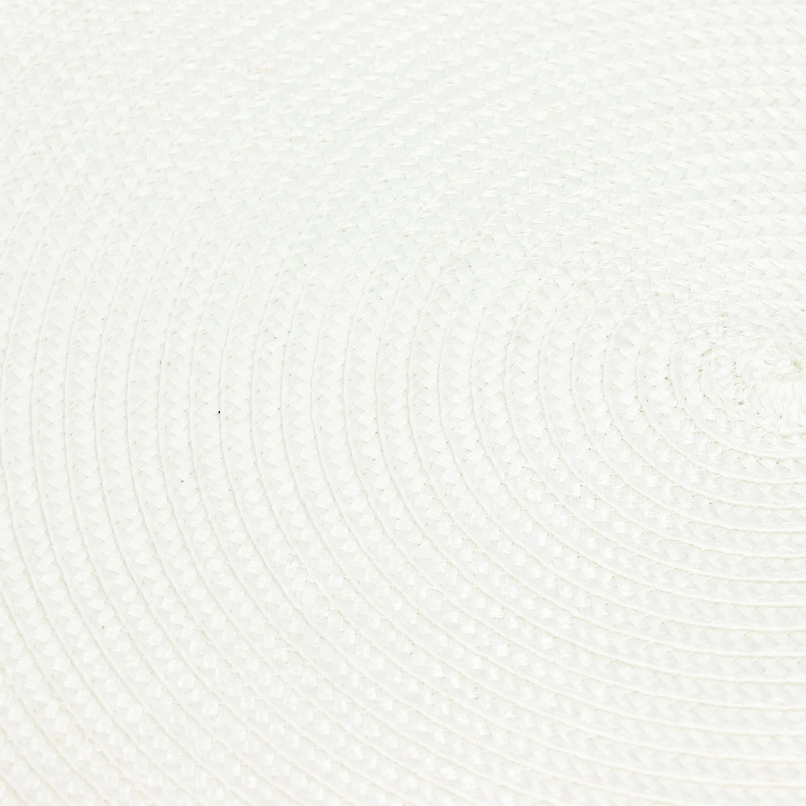 6PCS Round Placemat Woven White Table Mat Heat Insulation Easy to Clean Versatile Dining Accessory for Home Kitchen Decor