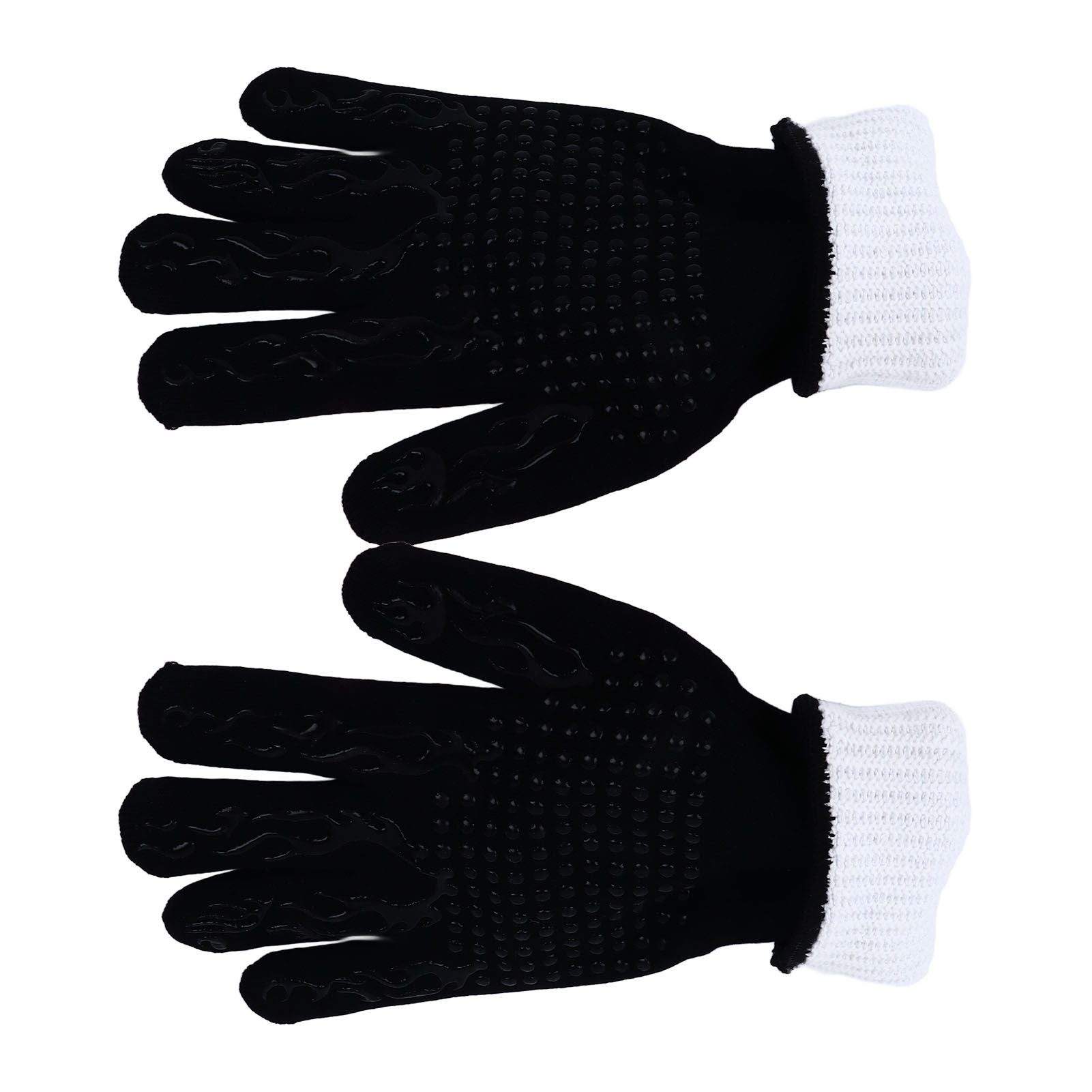 BBQ Gloves Fireproof Heat Resistant Prevent Slip Grilling Gloves for Microwave Oven Barbecue Baking Black
