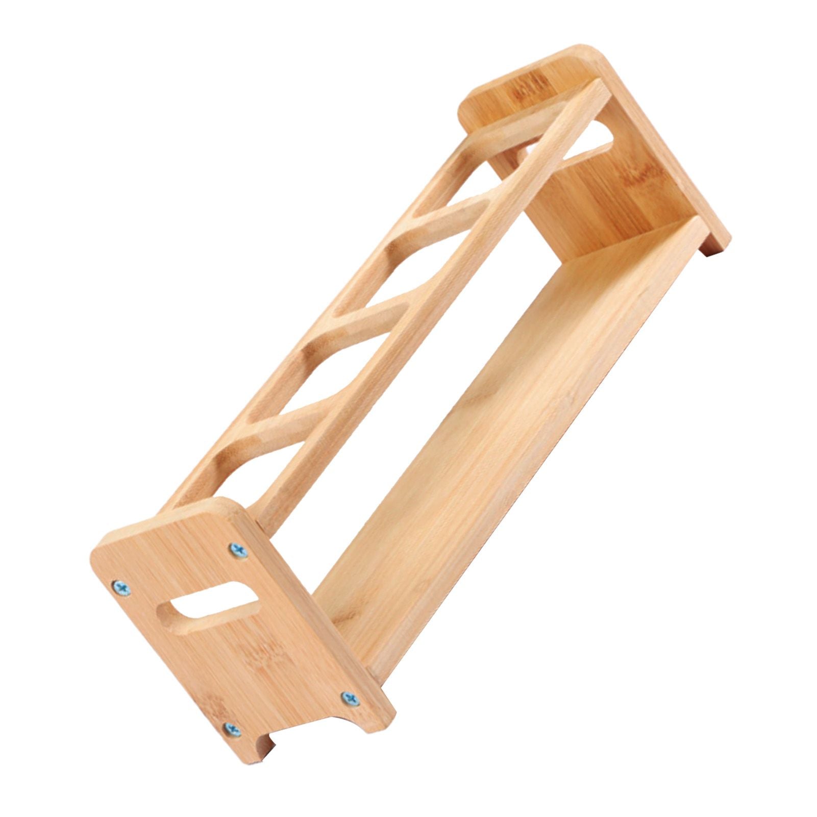 Seasoning Storage Stand Bamboo Wood 4 Holes Multifunctional Anti Slip Space Saving Oil Bottle Rack Kitchen Supplies Square Slots