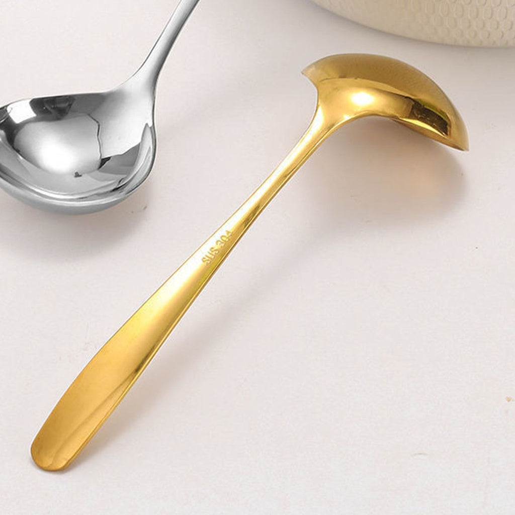 Kitchen Soup Ladle 304 Stainless Steel Large Size Long Handle Cooking Ladle for Home