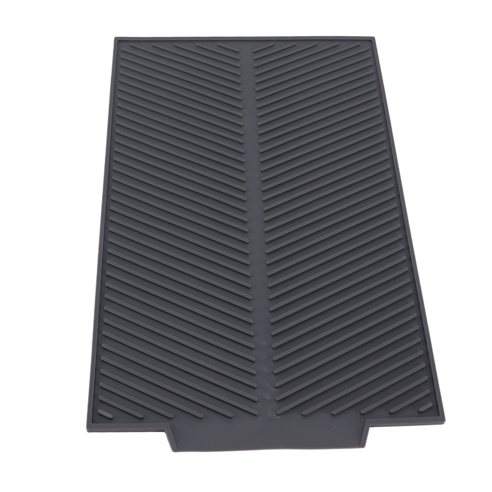 Silicone Dish Drying Mat Anti Slip Shock Proof Easy To Clean Kitchen Counter Drying Mat for Dish Bowl Fork L 43x33.5cm