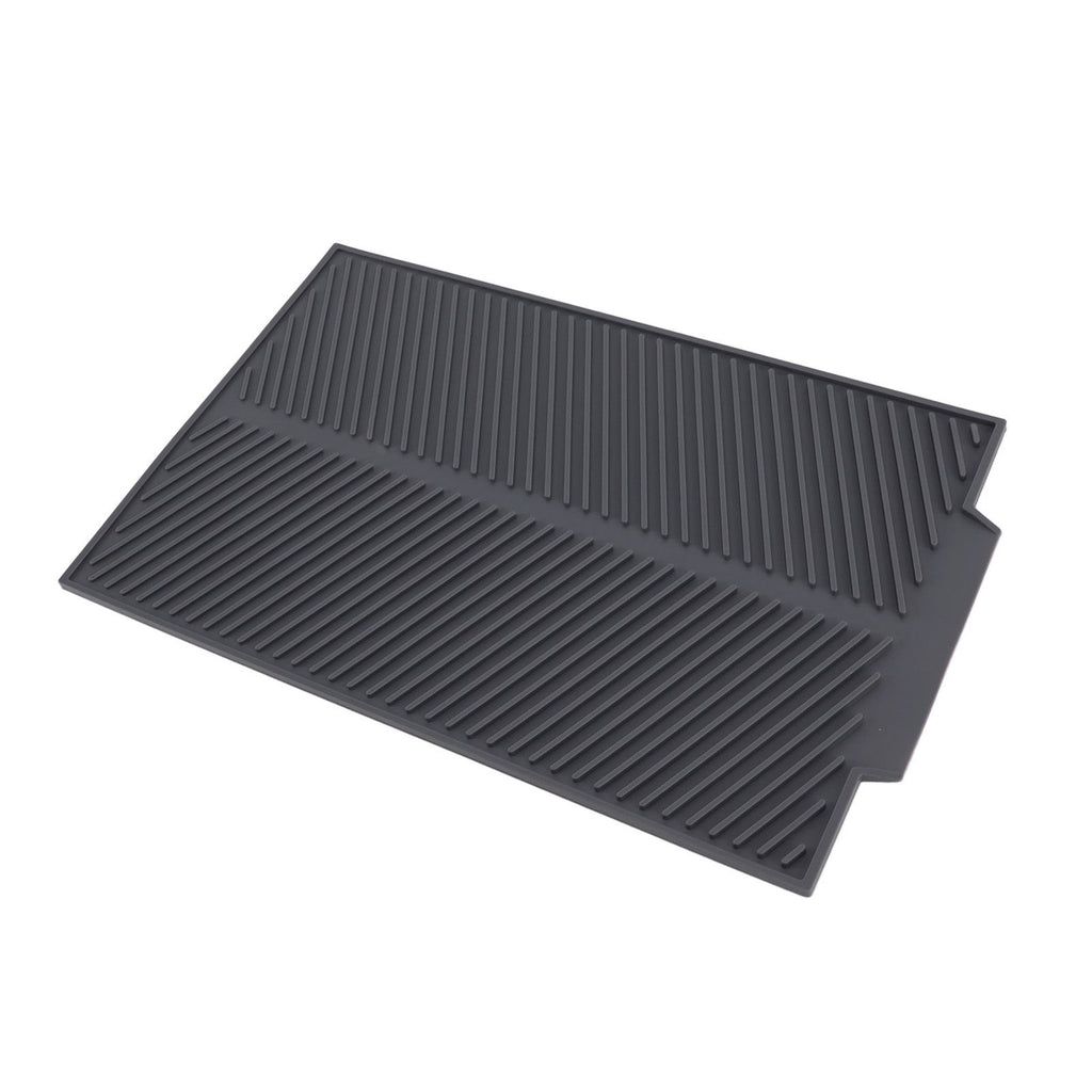 Silicone Dish Drying Mat Anti Slip Shock Proof Easy To Clean Kitchen Counter Drying Mat for Dish Bowl Fork L 43x33.5cm