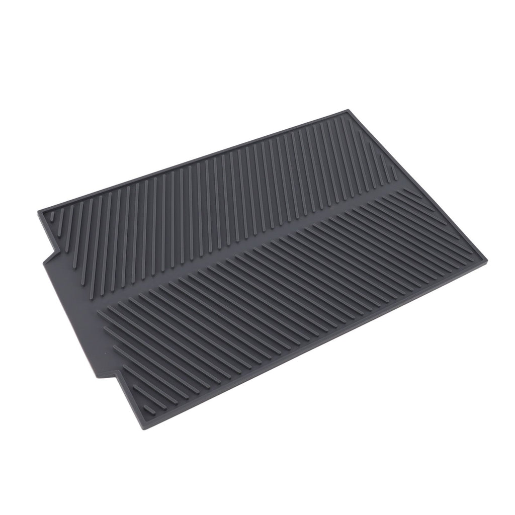 Silicone Dish Drying Mat Anti Slip Shock Proof Easy To Clean Kitchen Counter Drying Mat for Dish Bowl Fork L 43x33.5cm