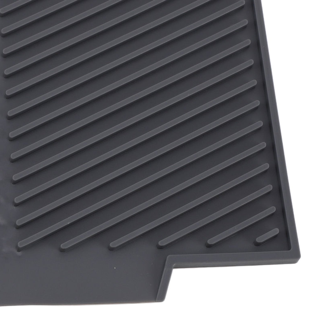 Silicone Dish Drying Mat Anti Slip Shock Proof Easy To Clean Kitchen Counter Drying Mat for Dish Bowl Fork L 43x33.5cm