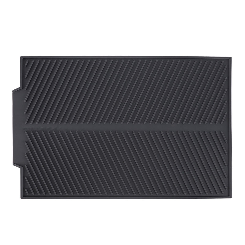 Silicone Dish Drying Mat Anti Slip Shock Proof Easy To Clean Kitchen Counter Drying Mat for Dish Bowl Fork S 39x25cm