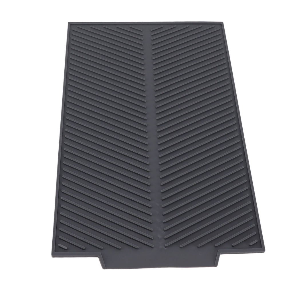 Silicone Dish Drying Mat Anti Slip Shock Proof Easy To Clean Kitchen Counter Drying Mat for Dish Bowl Fork S 39x25cm