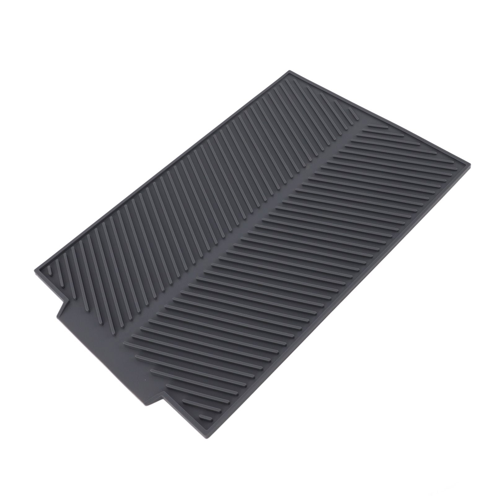 Silicone Dish Drying Mat Anti Slip Shock Proof Easy To Clean Kitchen Counter Drying Mat for Dish Bowl Fork S 39x25cm
