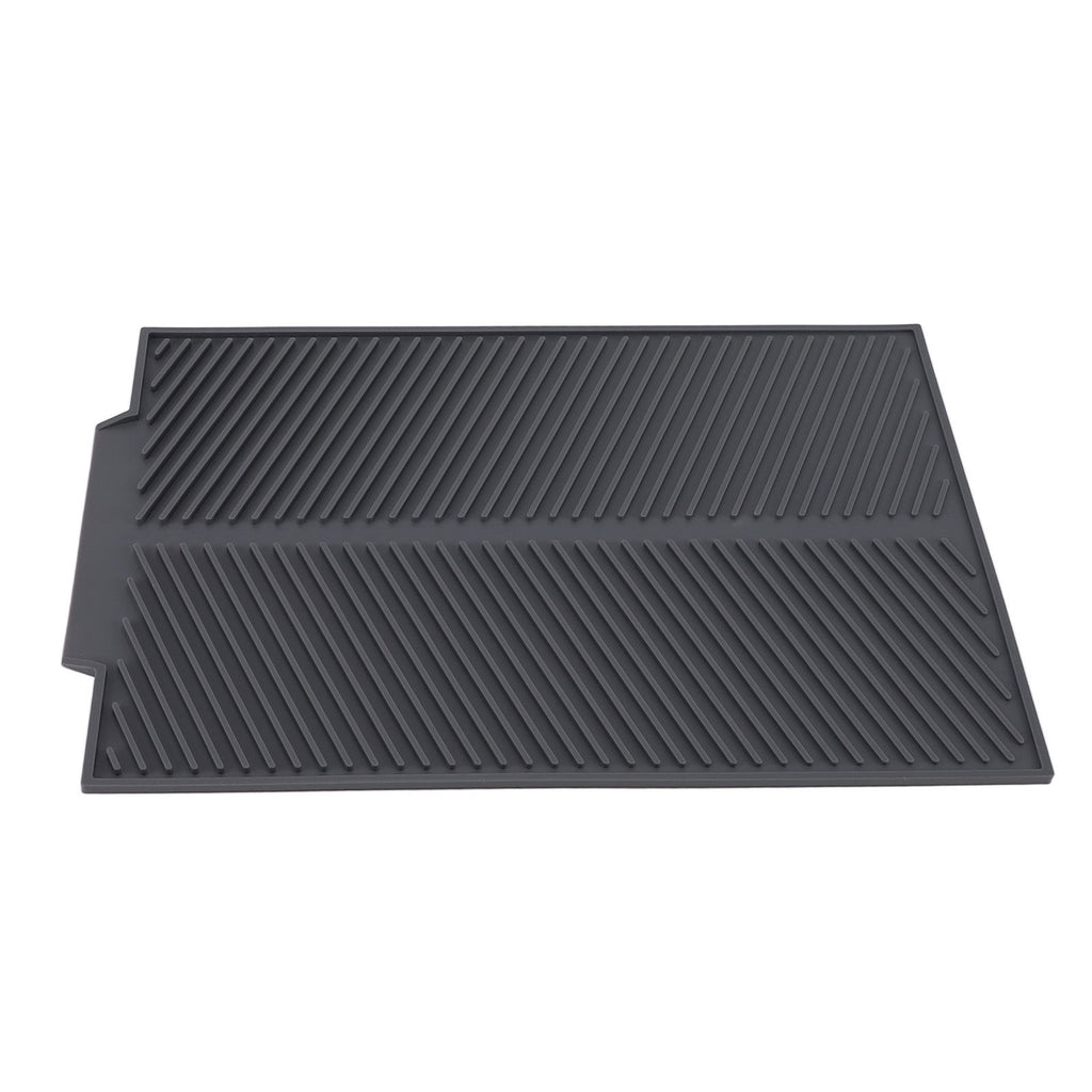 Silicone Dish Drying Mat Anti Slip Shock Proof Easy To Clean Kitchen Counter Drying Mat for Dish Bowl Fork S 39x25cm