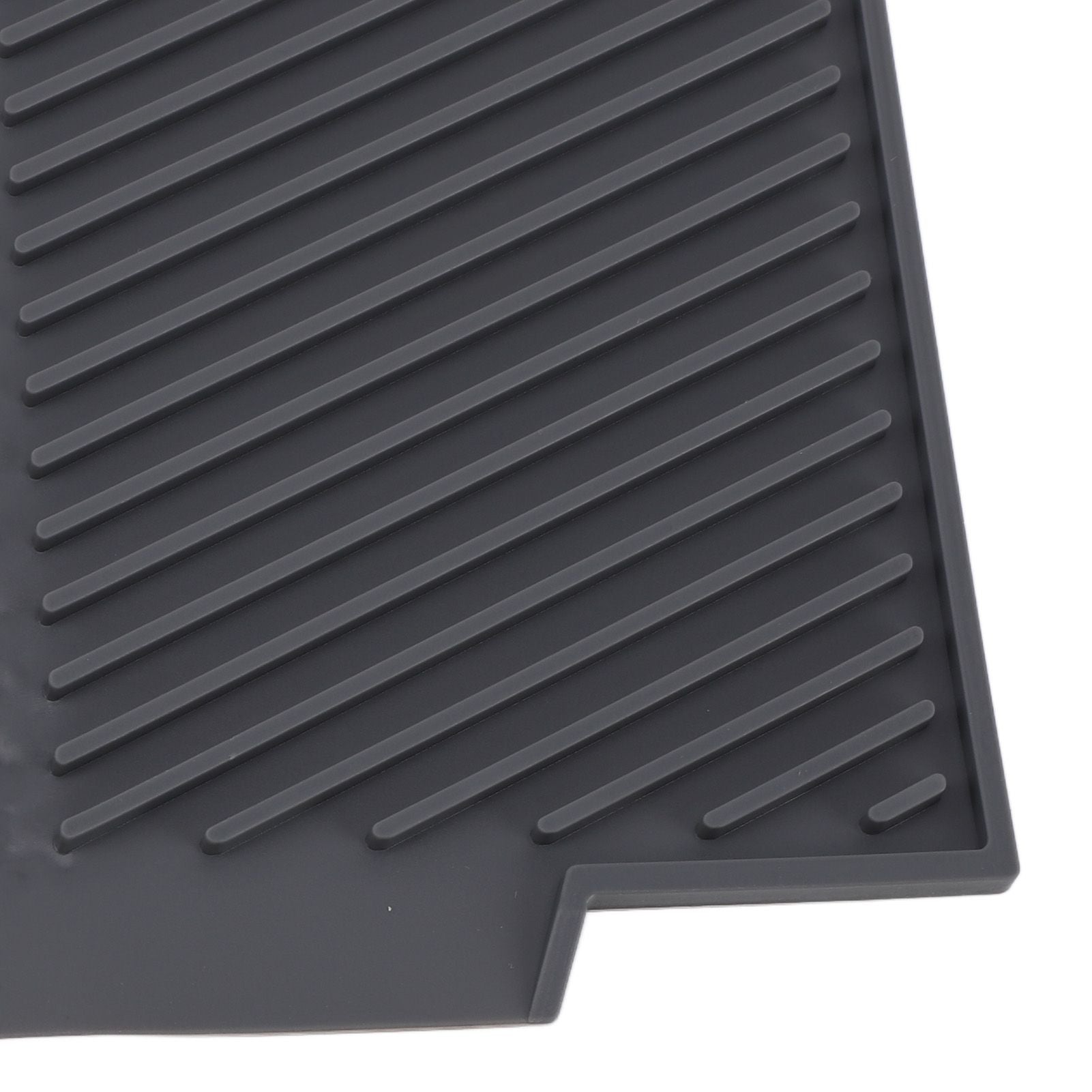 Silicone Dish Drying Mat Anti Slip Shock Proof Easy To Clean Kitchen Counter Drying Mat for Dish Bowl Fork S 39x25cm