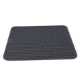 Rectangular Silicone Dish Drying Mat Heat Insulation Anti Slip Dish Drying Mat with Built in Drain Lip for Kitchen Counter Small Size