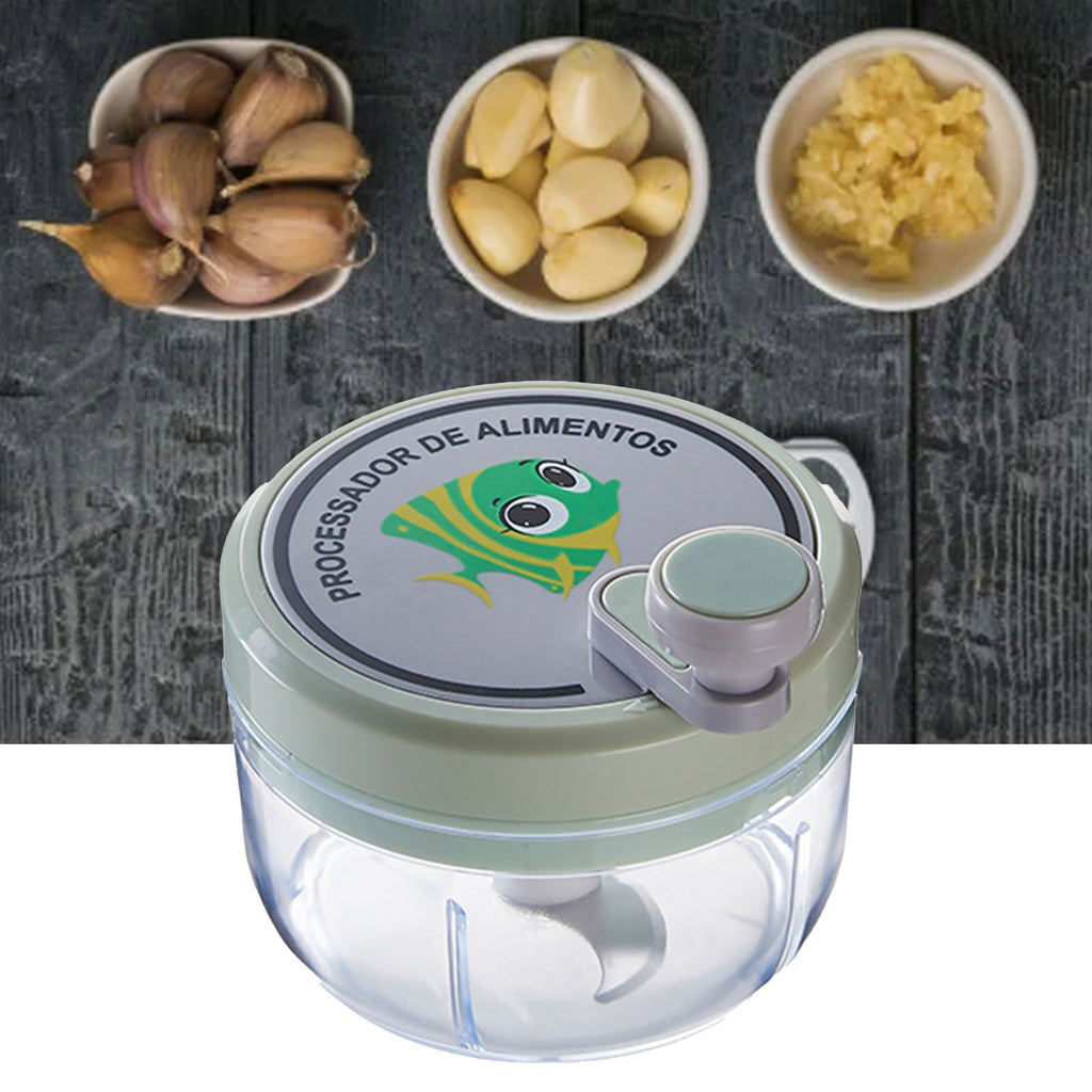 Manual Garlic Chopper Highly Efficient Multifunctional Safe Sturdy Durable Small Size Manual Garlic Masher for Home Green